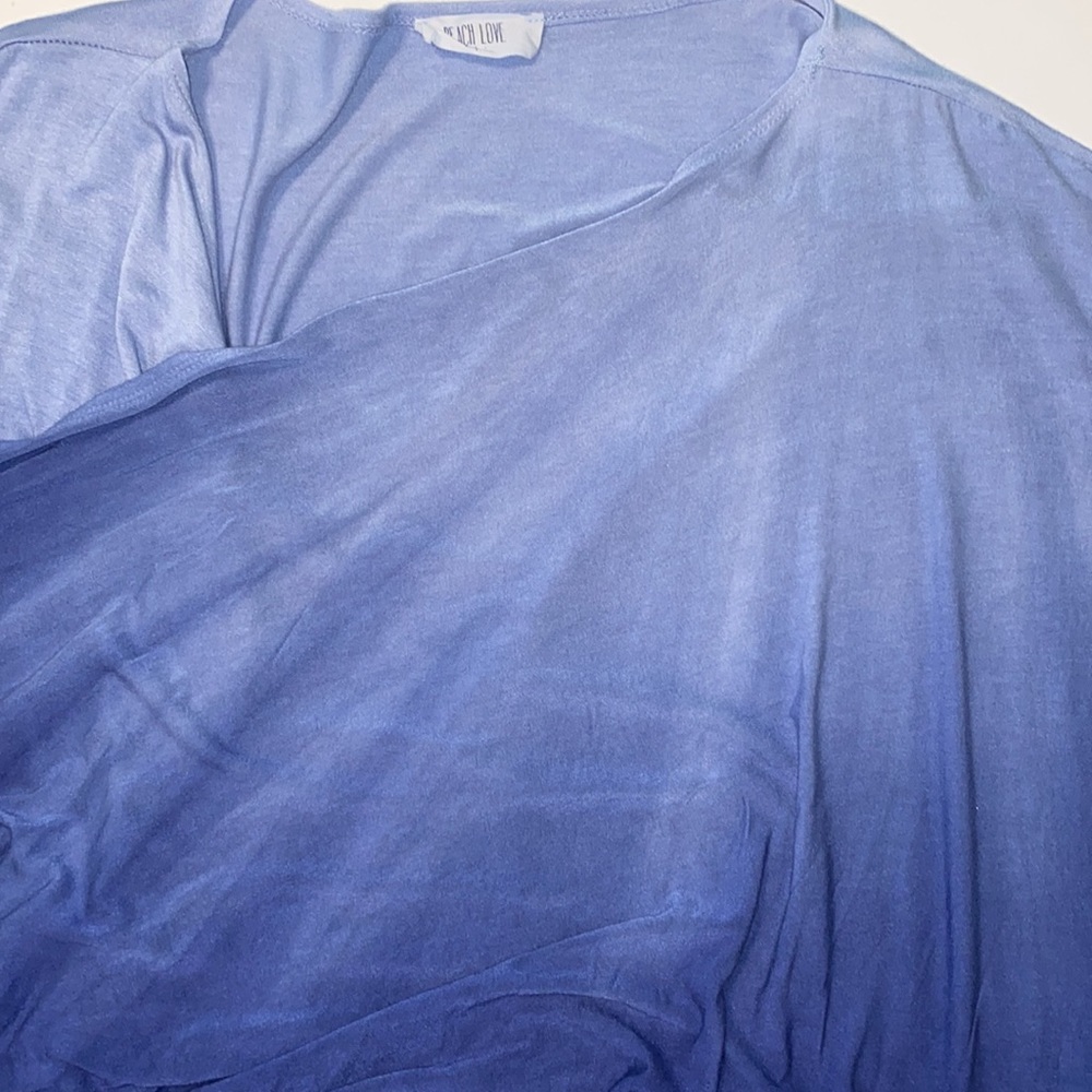 Peach‎ Love California Twist Front Top Oversized Blue Ombre Size S - Picture 4 of 7